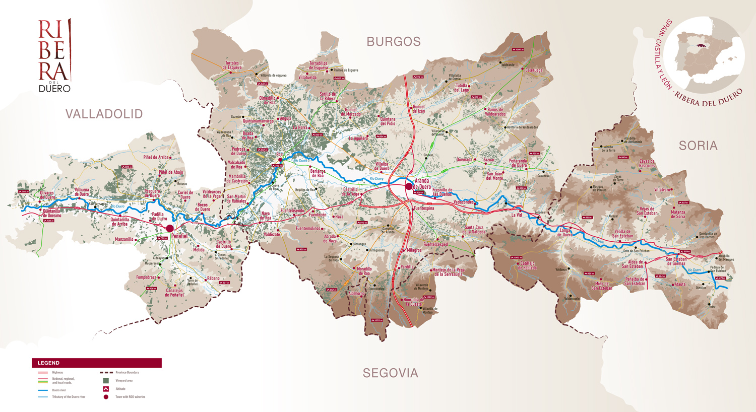 Mapa de Ribera del Duero